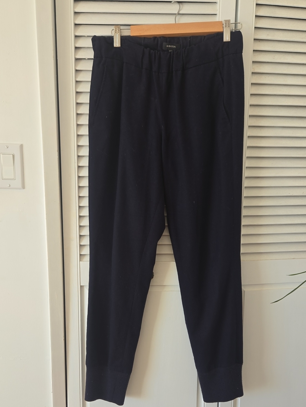 Women's Navy Stretch Waist Pants